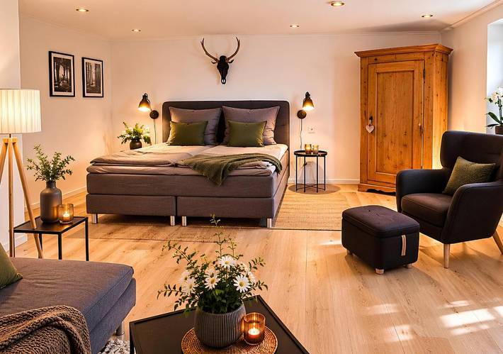 Ferienwohnung für 2 Personen, mit Balkon und Terrasse sowie Sauna und Ausblick in Pelm - 3