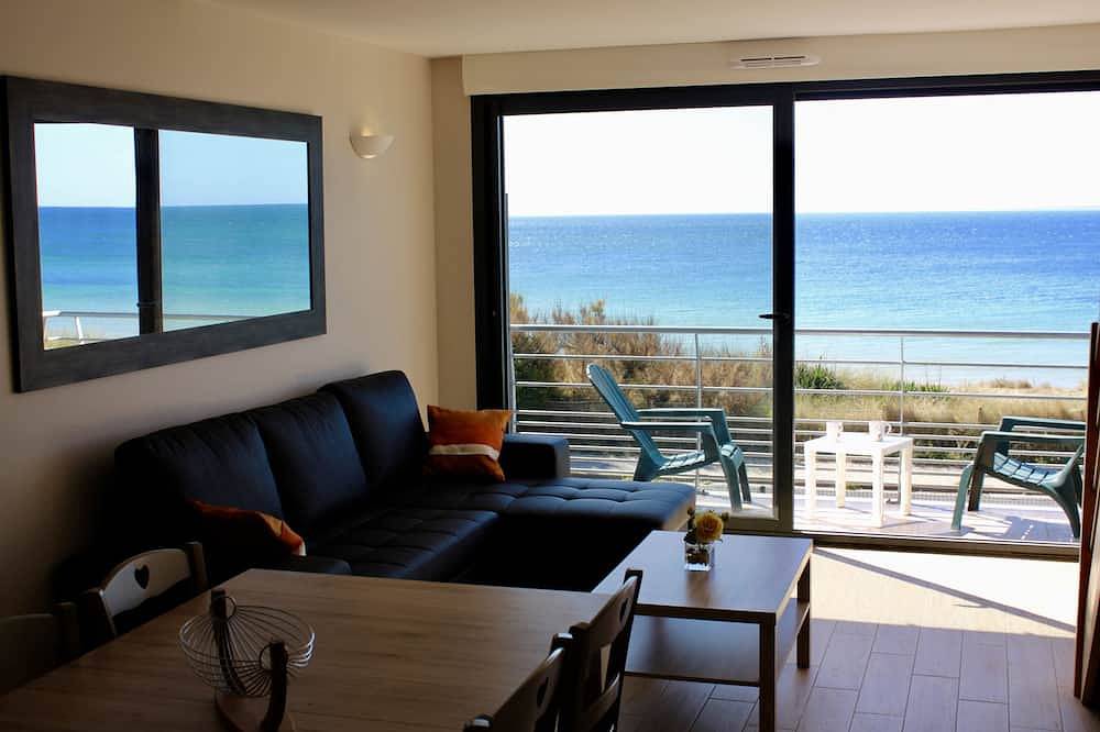 Ganze Wohnung, Meeresvorderseite ,Atemberaubender 180 ° 3 Schlafzimmer, Privatparkplatz in Barneville-Carteret, Côte de la Déroute