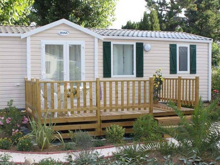 Camping La Dune des Sables - Mobilhome 6 personas - Mobile home 4/6 personas televisión in Les Sables-d'Olonne, Vandea