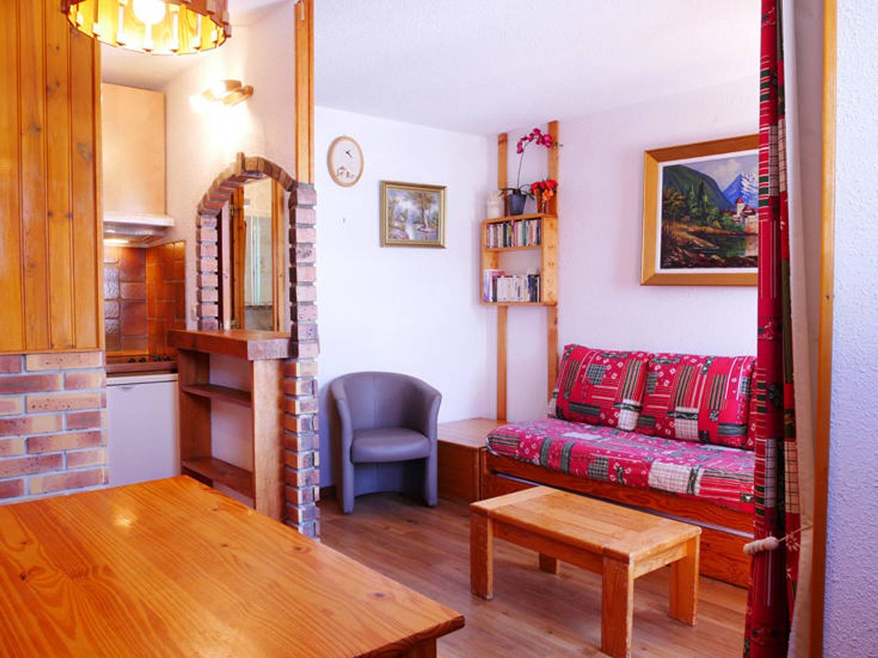Apartamento entero, Apartamento acogedor para 5 personas, a pie de pistas, balcón soleado, cocina equipada in La Plagne, Bellentre