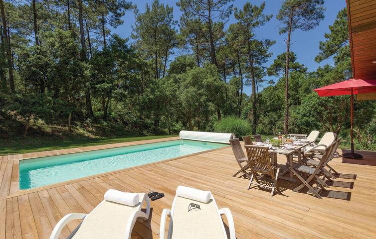 Location de vacances pour 8 personnes, avec jardin ainsi que piscine et terrasse à Moliets-et-Maa - 3