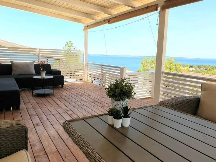 Camping pour 4 personnes, avec Terrasse et Vue dans Pag
