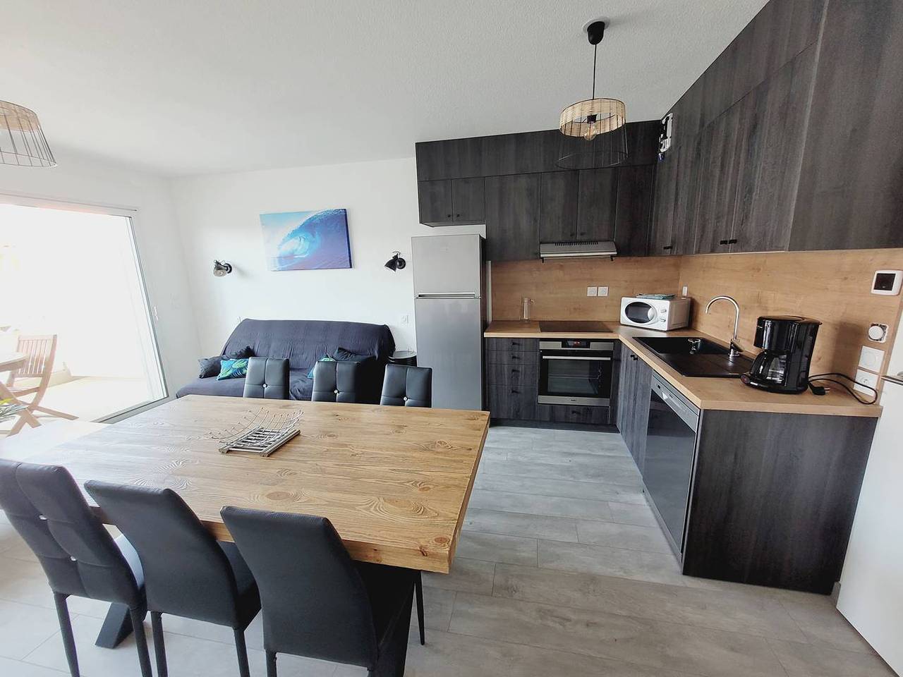 Appartement entier, Duplex dans une résidence sécurisée avec piscine pour 8 à 10 personnes à Mimizan plage in Mimizan, Côte d’Argent