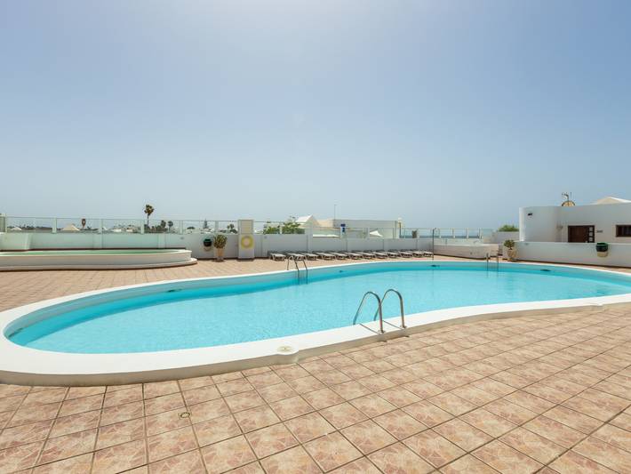 Gîte pour 3 personnes, avec Terrasse et Jardin ainsi que Bassin pour enfant et Piscine dans Lanzarote