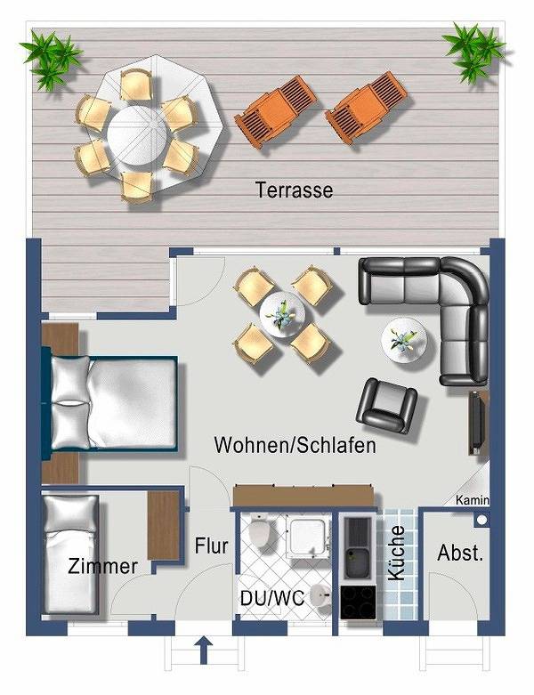 Bungalow für 4 Personen, mit Terrasse und Garten, mit Haustier in Lensterstrand - 4