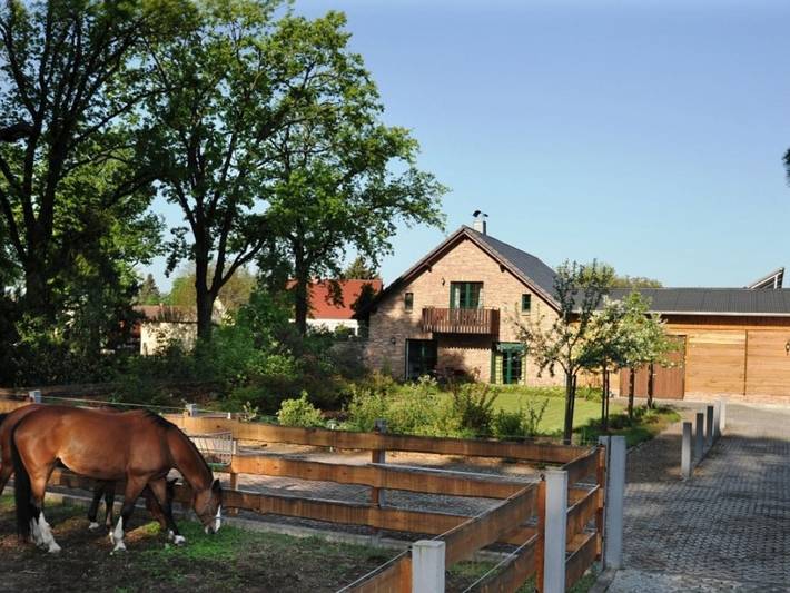 Ferienwohnung für 2 Personen, mit Balkon/Terrasse und Terrasse sowie Garten und Sauna im Spreewald
