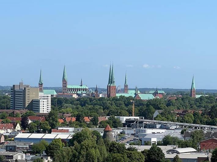Ferienwohnung für 7 Personen, mit Terrasse und Ausblick in Lübeck (Stadt)