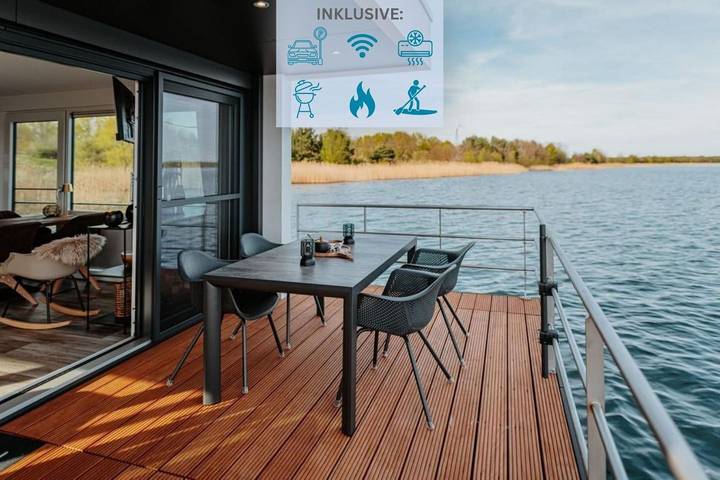 Ferienhaus für 4 Personen, mit Terrasse und Ausblick sowie Seeblick