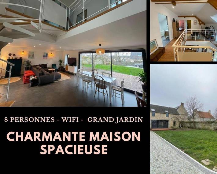 Location de vacances pour 8 personnes, avec Terrasse et Jardin dans Saint-Manvieu-Norrey