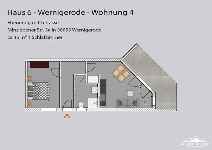 Appartement entier, Haus 6 Ferienwohnung 4 in Wernigerode, Harzvorland
