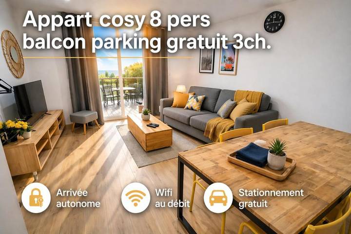 Apartamento de vacaciones para 9 personas, con vistas y balcón - 1