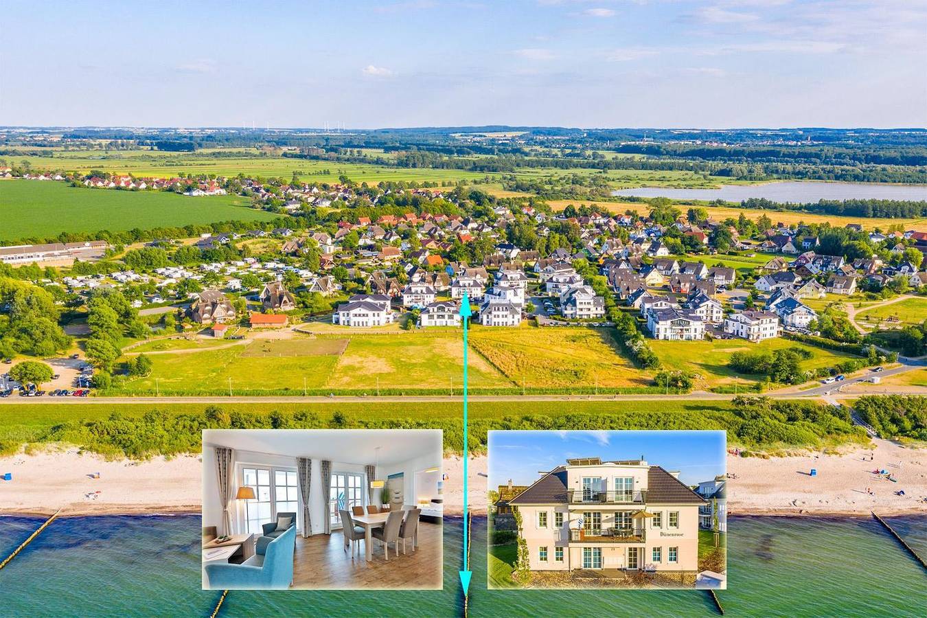 Ganze Wohnung, Haus Dünenrose We 04 "Wolkenlos" mit Meerblick und Balkon in Börgerende in Börgerende, Börgerende-Rethwisch