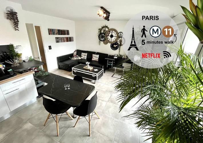 Location de vacances pour 6 personnes, avec Balcon et Terrasse ainsi que Jardin et Vue à Bagnolet