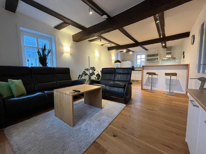Ferienwohnung für 4 Personen, mit Balkon und Terrasse sowie Ausblick