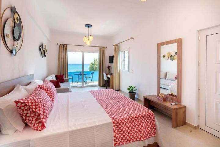 Ferienwohnung für 3 Personen, mit Balkon und Ausblick in Kastri