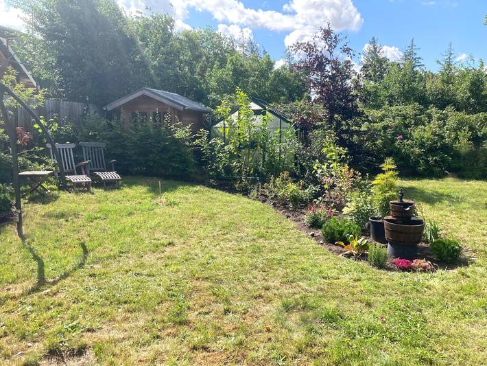 Ganze Wohnung, Ferienwohnung 'Antikhuus' mit privater Terrasse, privatem Garten und Wlan in Lütjenholm, Grünes Binnenland