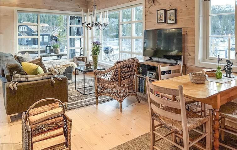 Ferienhaus für 9 Personen mit Terrasse in Rollag