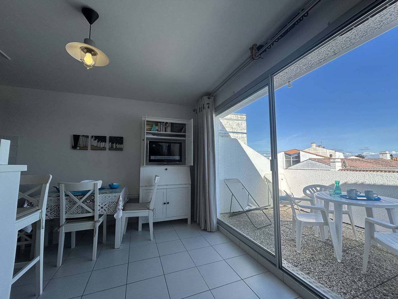 Ganze Wohnung, 2-Zimmer-Wohnung mit Balkon und Privatparkplatz in L'Herbaudière, Noirmoutier-en-l'Île