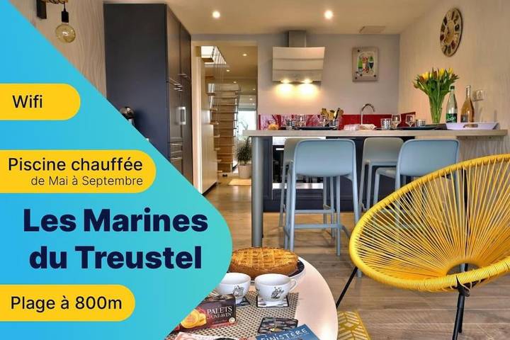 Location de vacances pour 3 personnes, avec piscine et terrasse à Combrit
