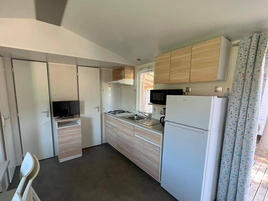Camping Le Clos Virgile  - Mobilheim 6 personen - 3 Schlafzimmer - Tv - Klima in Sérignan, Mittelmeerküste (Frankreich)