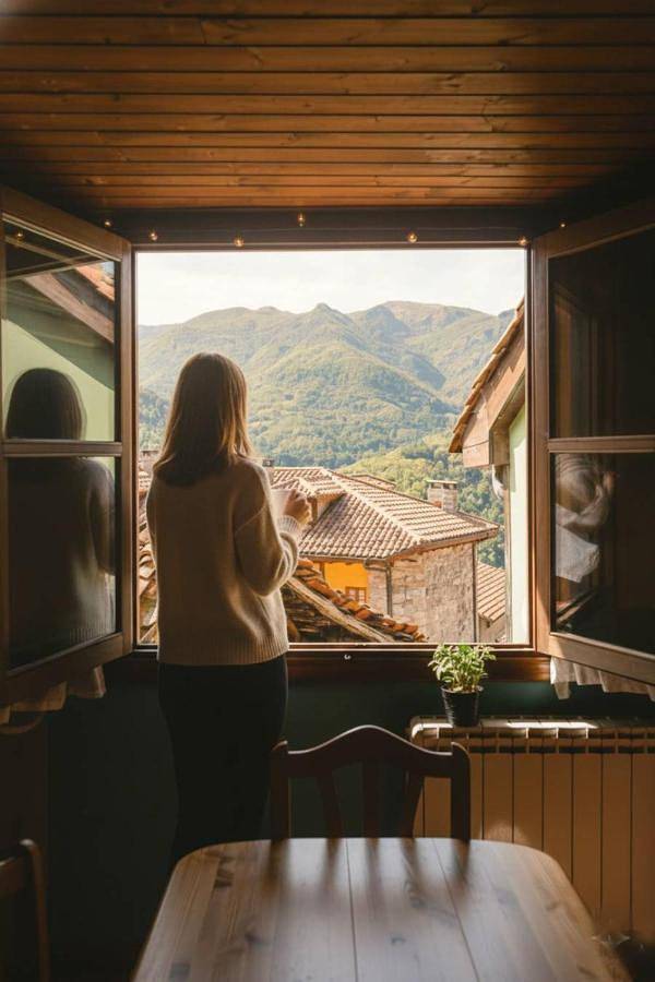 Apartamento para 4 personas, con terraza y vistas en Teverga