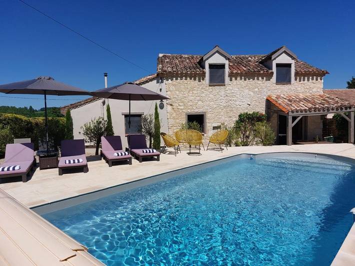 Location de vacances pour 6 personnes, avec piscine et jardin à Villeneuve-de-Duras
