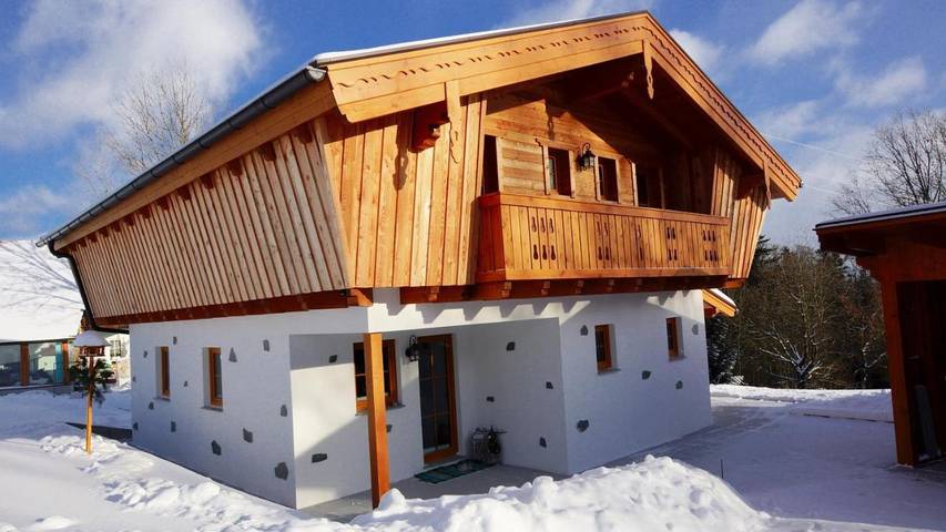 Chalet für 8 Personen, mit Balkon und Terrasse sowie Garten und Sauna in Mühlviertel