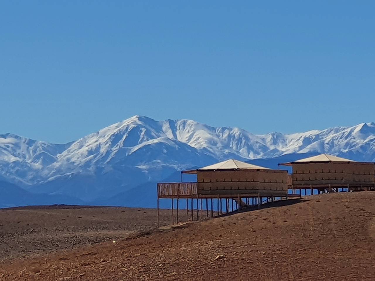 Caidal tent at Nkhila Lodge, Agafay Desert Camp in Province Al Haouz