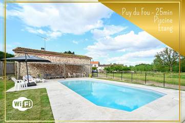 Gîte pour 5 personnes, avec jardin ainsi que piscine et vue dans Sèvremoine