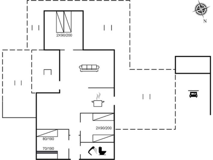 Ferienhaus mit Meerblick für 6 Personen, mit Terrasse in Vejers Strand - 2