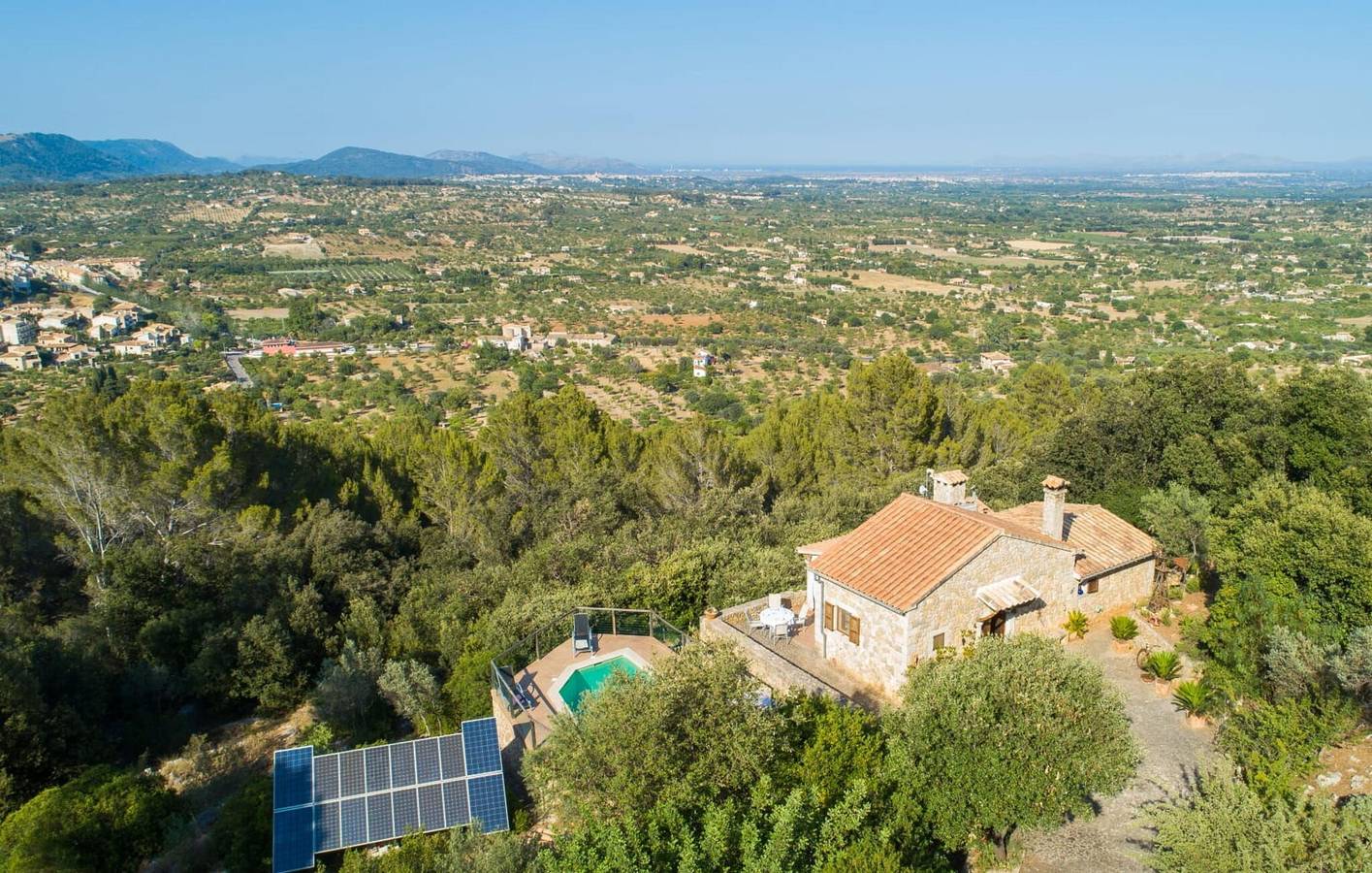 Rückzugsort am Meer mit Pool und Küche, 2 km von Mancor de la Vall entfernt in Selva, Mallorca Inselmitte