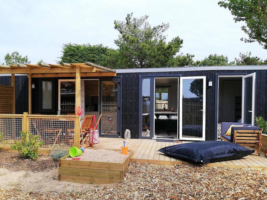 Camping Côté Plage - Mobilheim 5 personen - Premium - Mobilheim Oyat 40m² - 2 Schlafzimmer - 2 Bäder 4/5 Pers. in Saint-Jean-de-Monts, Vendée