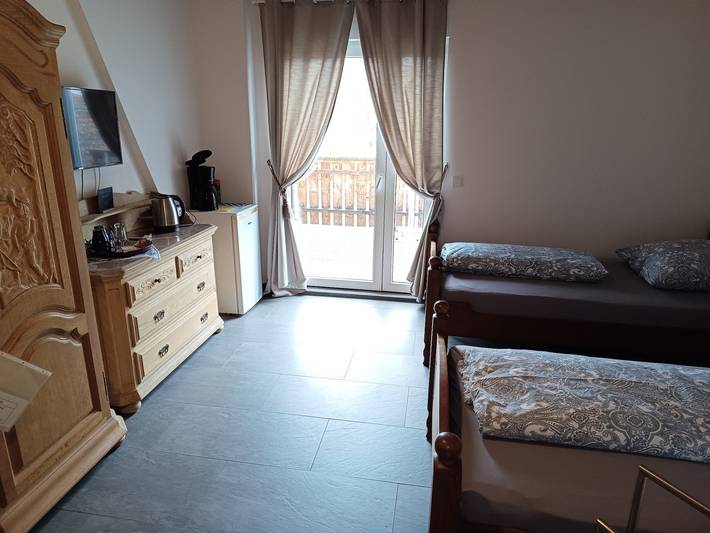 Zimmer für 2 Personen, mit Balkon