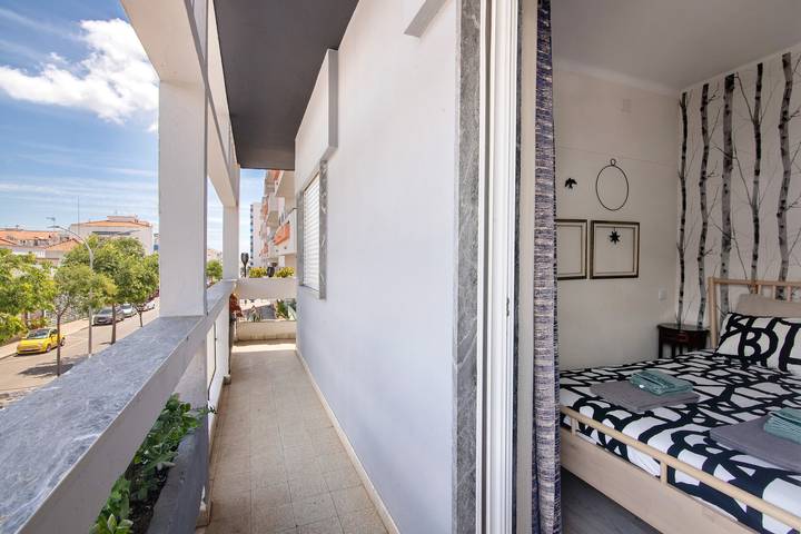 Room 'Quarto Duplo Com Varanda' with Balcony, Wi-Fi and Air Conditioning in São Brás de Alportel, Faro Distrikt