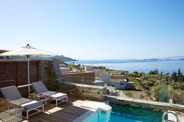 Ferienhaus für 2 Personen, mit Meerblick und Pool sowie Balkon in Chalkidiki
