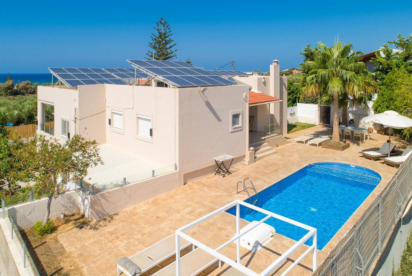Villa för 8 Personer med havsutsikt in Rethymno region