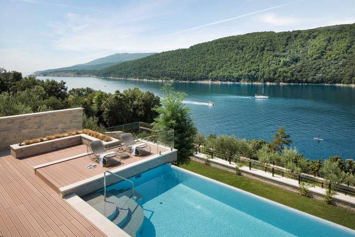 Ferienhaus für 10 Personen, mit Balkon und Balkon/Terrasse sowie Terrasse und Sauna