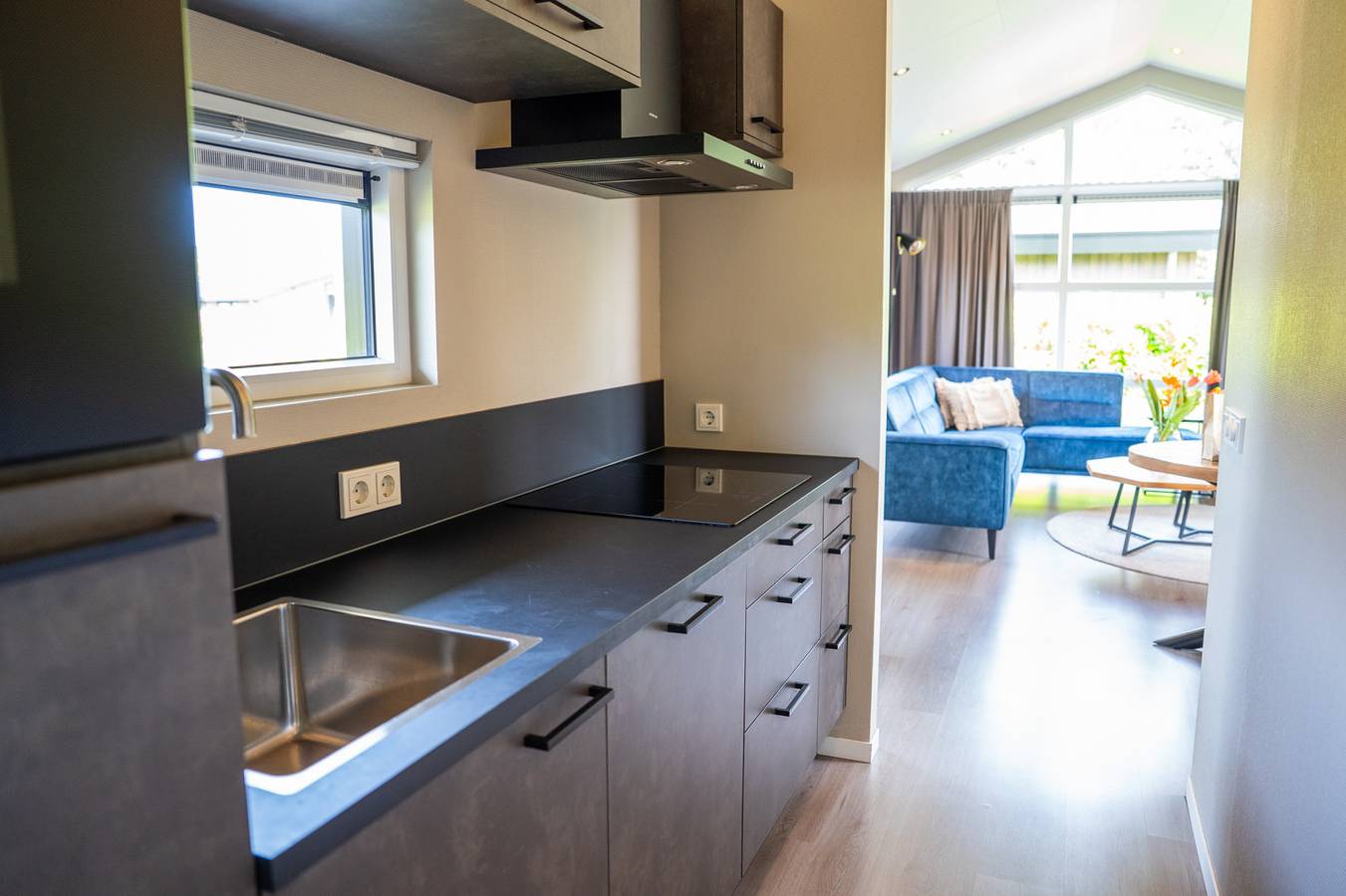 Lodge for four people located on the waterfront in Veldhoven, North Brabant