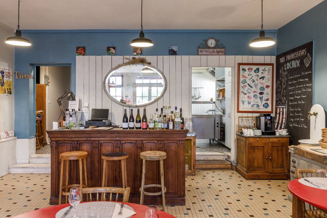Chambres d'hôtes, ambiance auberge de village - Chambre Jaune-Palmiers in Le Puy-Notre-Dame, Vallée de la Loire