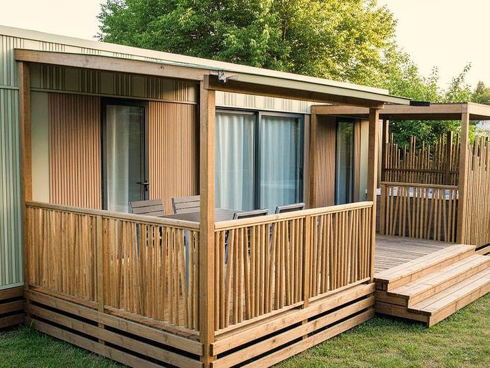 Mobil home pour 4 personnes, avec bassin pour enfant à Taden - 2
