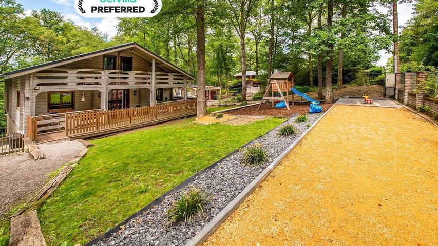 Chalet voor 10 personen, with whirlpool and terras as well as tuin and sauna, met huisdier in Durbuy