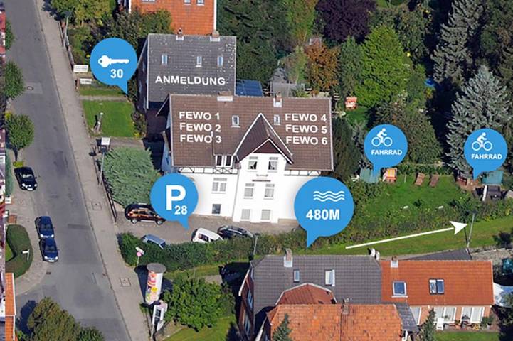 Ganze Wohnung, Ferienwohnung 'Nordlicht' mit Stellplatz, Gästegarten und Wlan in Travemünde, Lübeck