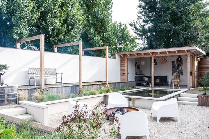 Ferienhaus für 5 Personen, mit Balkon und Terrasse sowie Garten und Seeblick