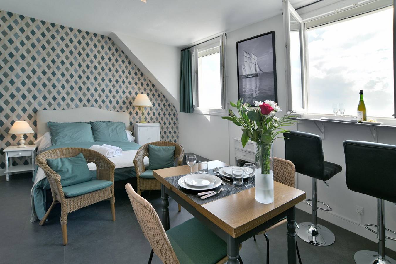 Appartement entier, Studio avec vue panoramique sur baie Mont-Saint-Michel in Cancale, Baie du Mont-Saint-Michel