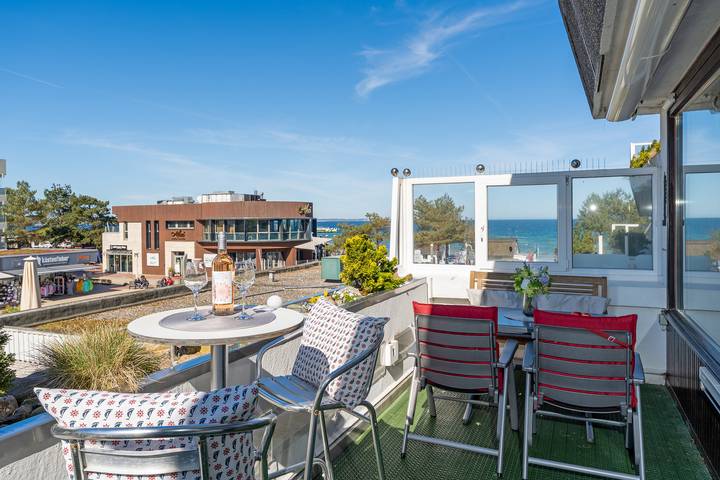 Ferienwohnung mit Meerblick für 4 Personen, mit Balkon