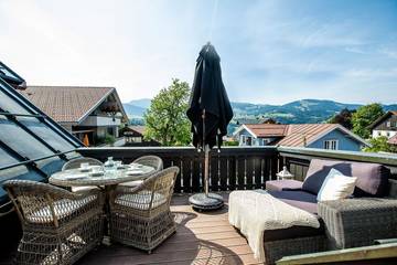 Ferienwohnung für 9 Personen, mit Sauna und Terrasse, mit Haustier in Oberstaufen