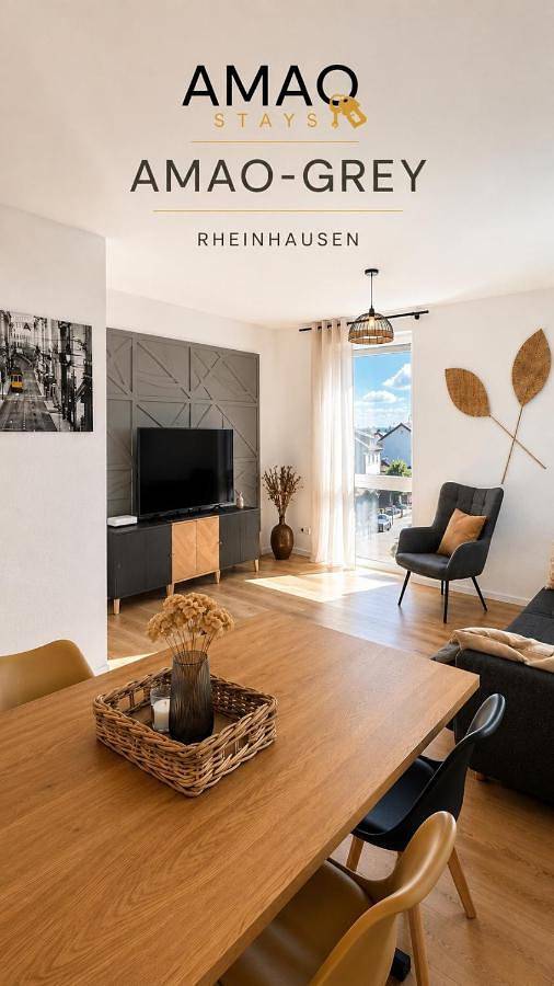 Ferienwohnung für 6 Personen, mit Balkon und Garten sowie Ausblick in Rheinhausen