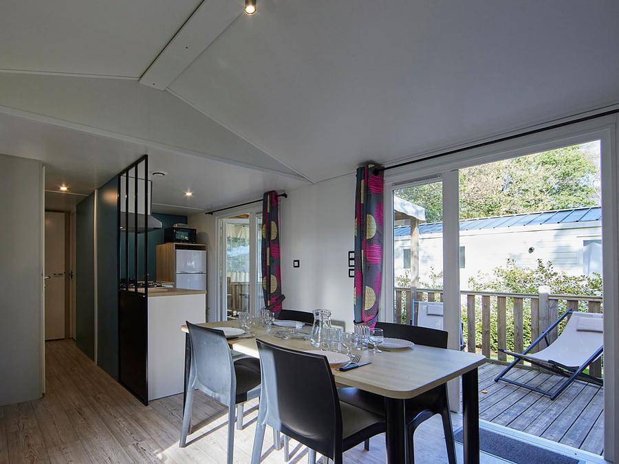 Camping Les Jardins du Morbihan - Mobilheim 6 personen - Komfort + 3 Ch in Monterblanc, Regionaler Naturpark Golfe du Morbihan