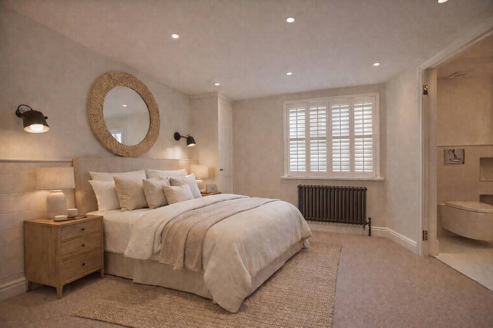 Ferienhaus-Luxus-Ensuite mit Dusche-Gartenblick-Grade 2 Listed Town House in Marlow, Chiltern Hills