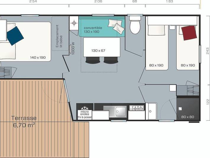 Camping Les Loges - Mobilheim 6 personen - 23 M² in Nonette, Besse-et-Saint-Anastaise und Umgebung